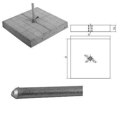 Podstavec betón štvorec 35cm k JP a OB